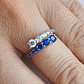 Anillo azul cristalino ajustable - Miniatura 1