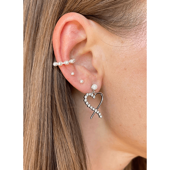 Conjunto de corazón y perlas 1