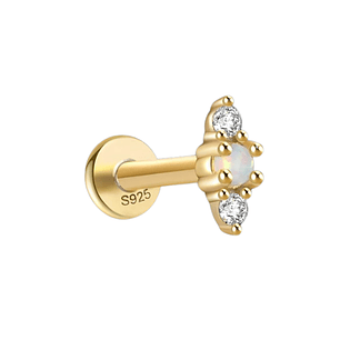 Piercing ópalo y circones