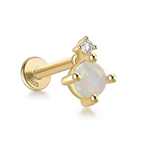 Piercing ópalo circon