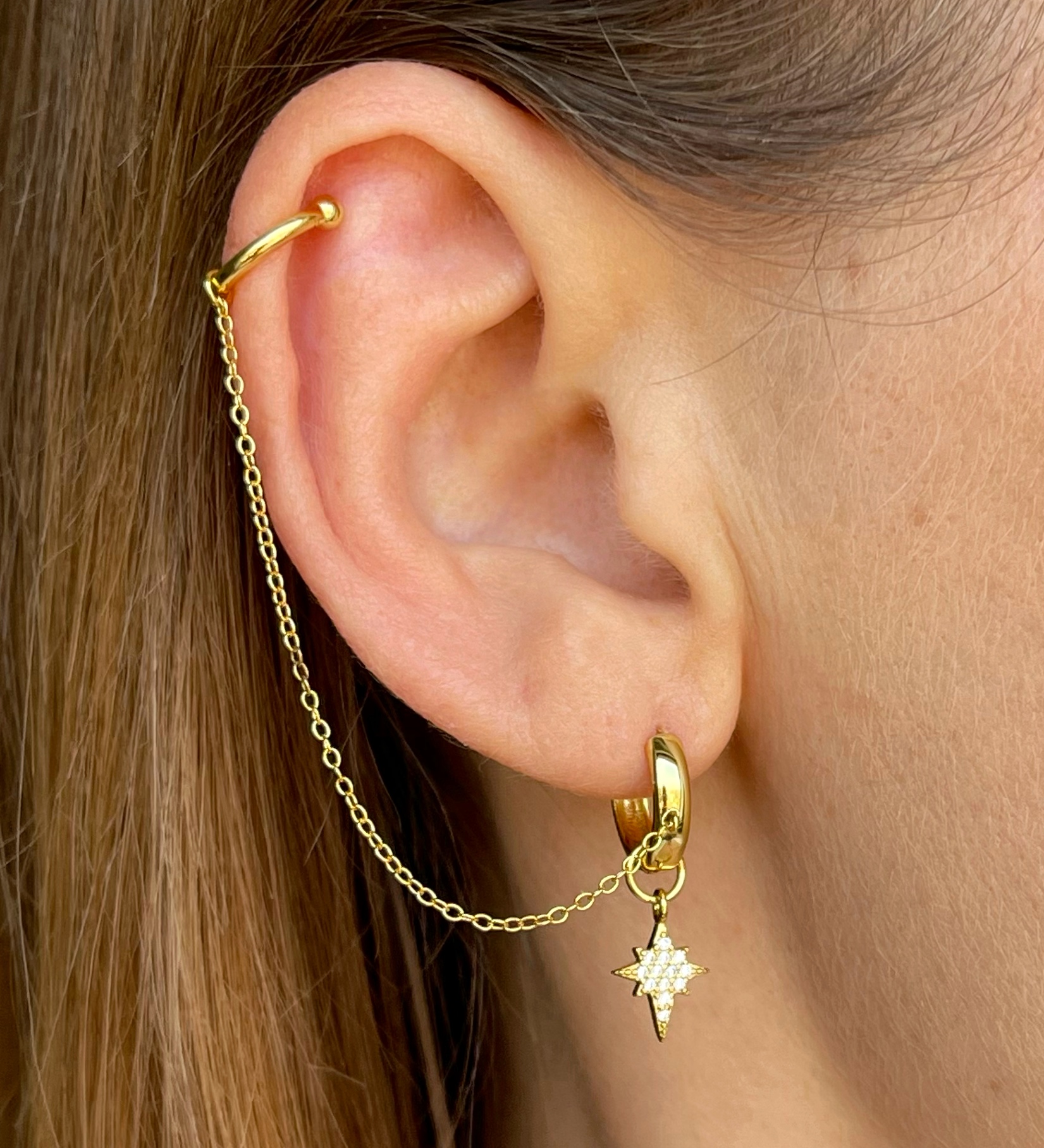 1 Argolla estrella con cuff