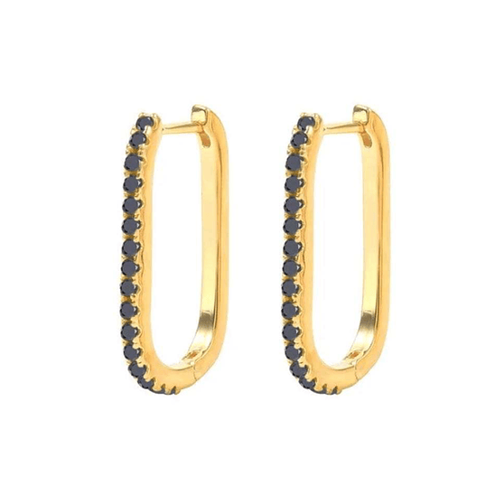 Argollas ovaladas negras 1