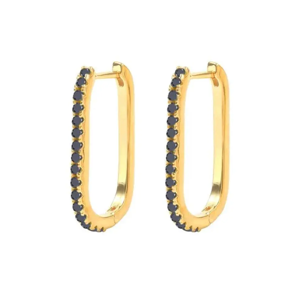 Argollas ovaladas negras 1