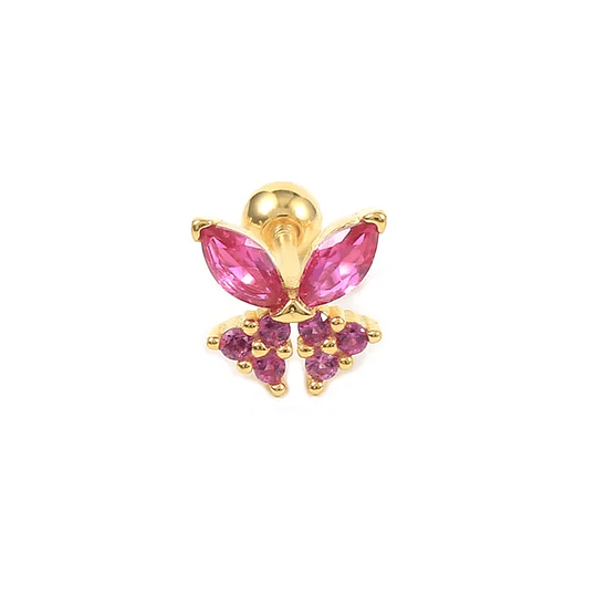 Piercing mariposa fucsia 1