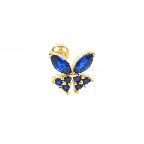 Piercing mariposa azul