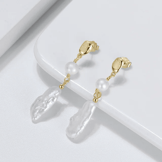 Aros de perlas naturales 3