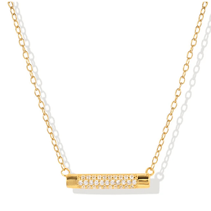 Collar barra brillante