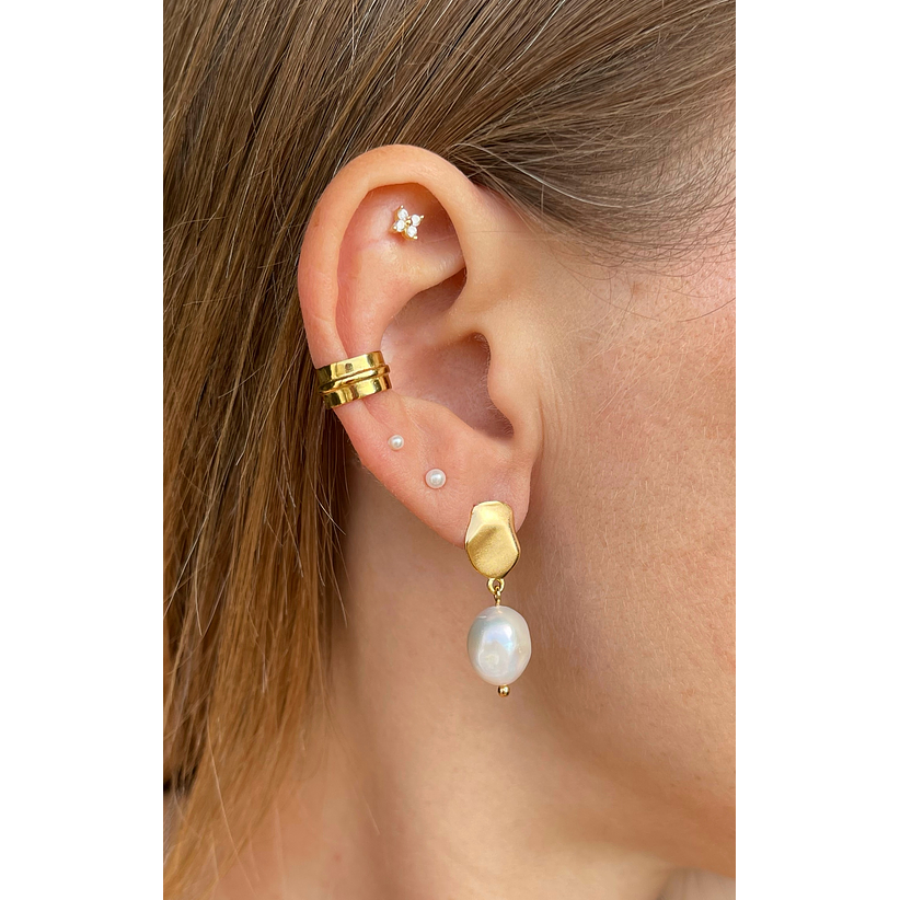 Aros de perlas naturales 2