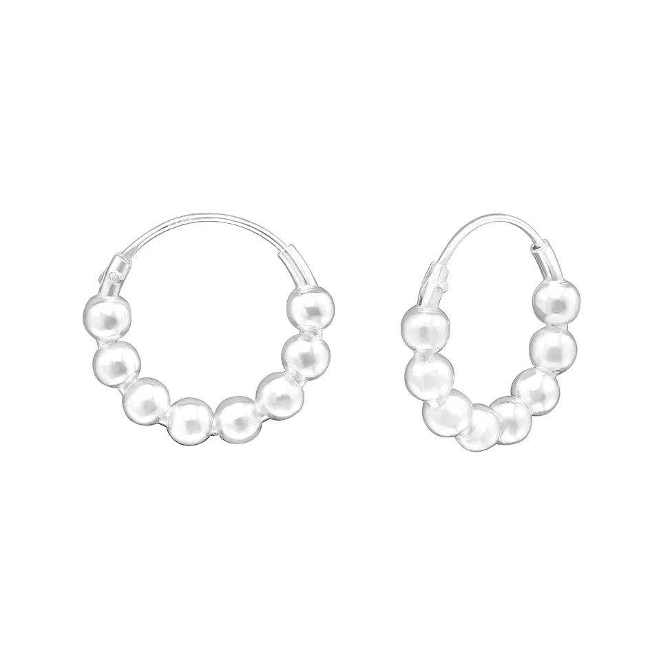 Argollas con esferas 14 mm 3