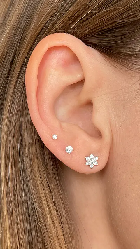 Conjunto flor y puntos de luz﻿