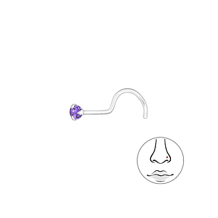 Piercing amatista 2 mm