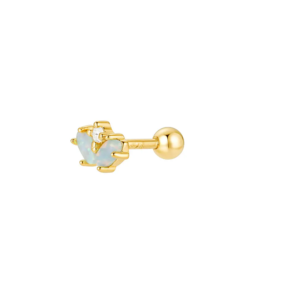 Piercing corona ópalo azul 1