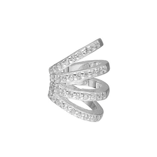 Cuff brillante 4 argollas