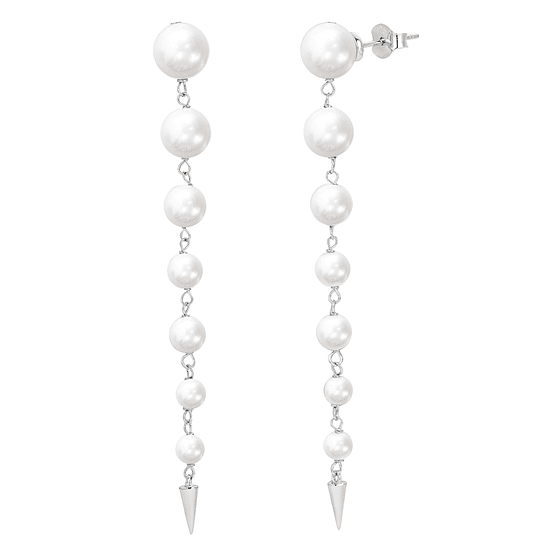 Aros largos de perlas 5