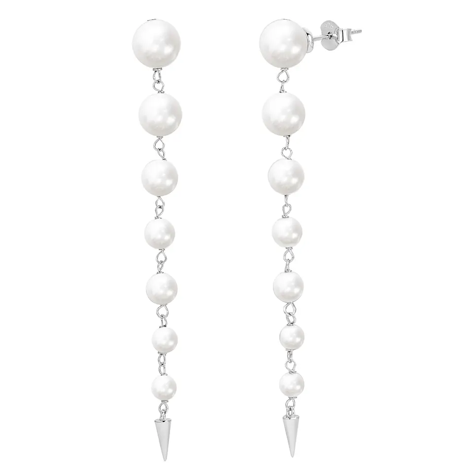 Aros largos de perlas 5