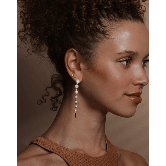 Aros largos de perlas 3