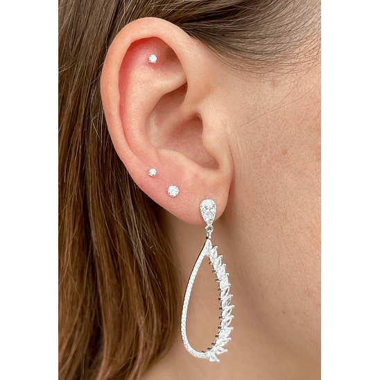 Aros gota brillantes 2