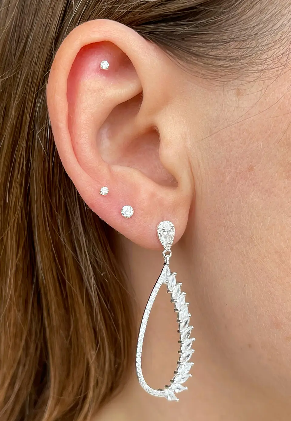 Aros gota brillantes 2