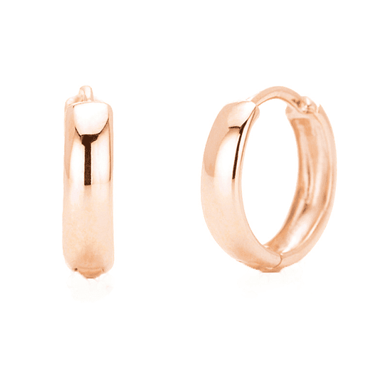 Argollas oro rosado 11 mm 2