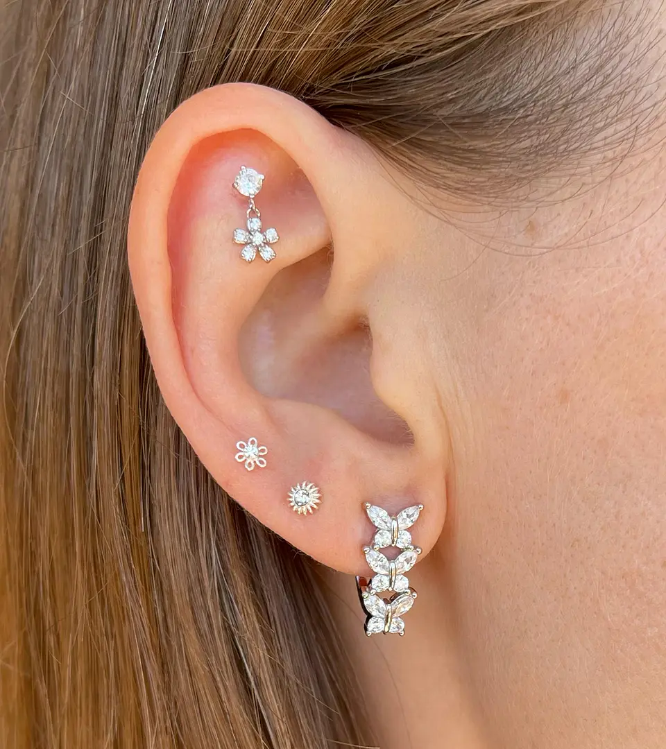 Piecing flor colgante 3