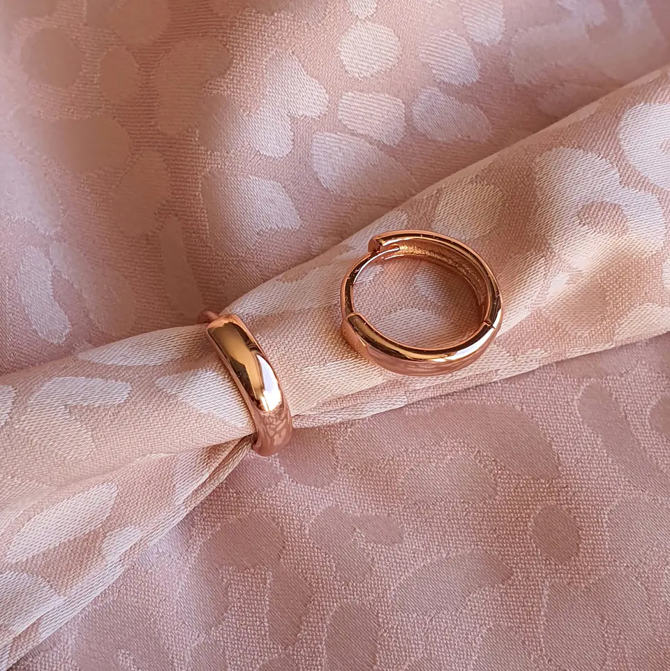 Argollas oro rosado 11 mm 4