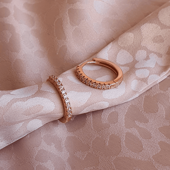 Argollas 15 mm oro rosado 3