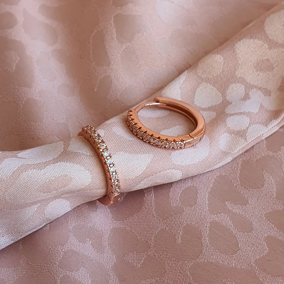 Argollas 15 mm oro rosado 3