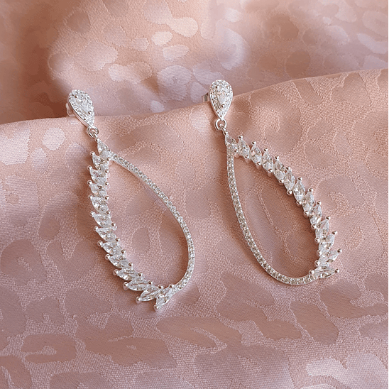 Aros gota brillantes 1