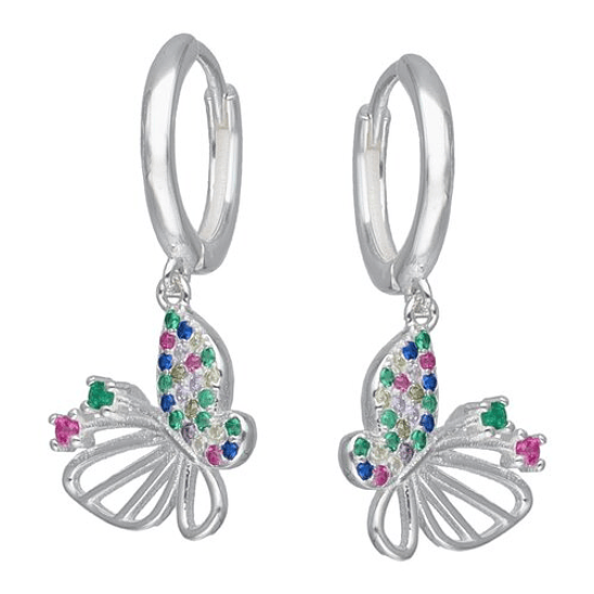 Argollas huggie Mariposa 2