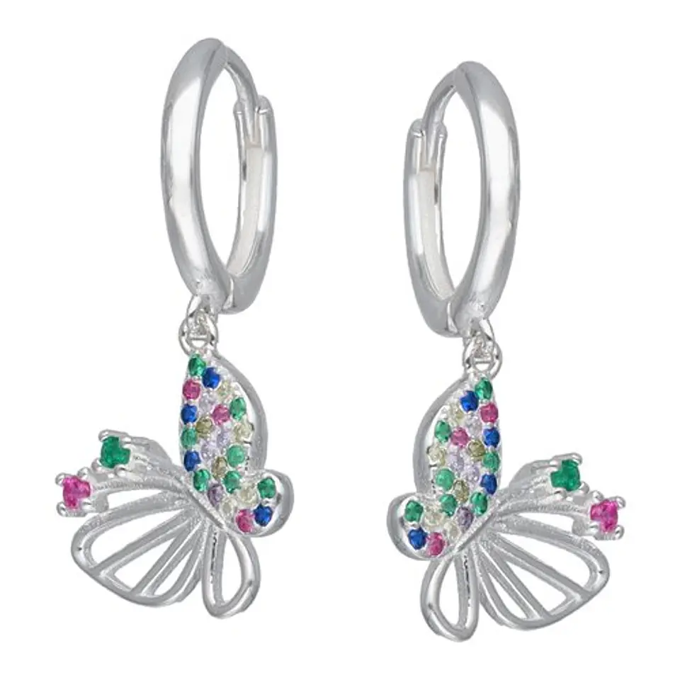Argollas huggie Mariposa 2