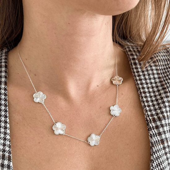 Collar de tréboles facetados 3