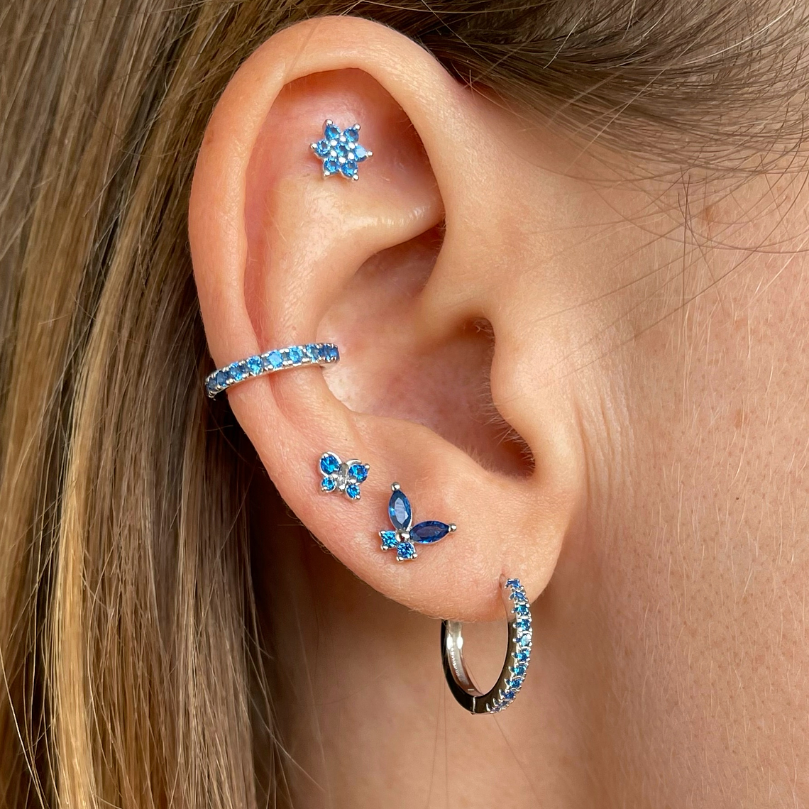 Flor azul con tope 3