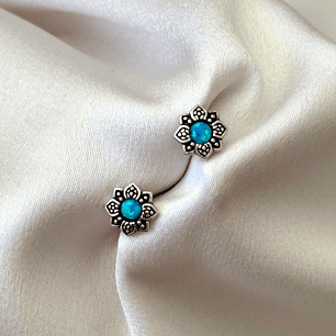 Flor con ópalo 7 mm