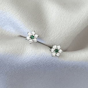 Flor circon esmeralda 5,5 mm