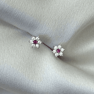 Flor circón fucsia 5,5 mm