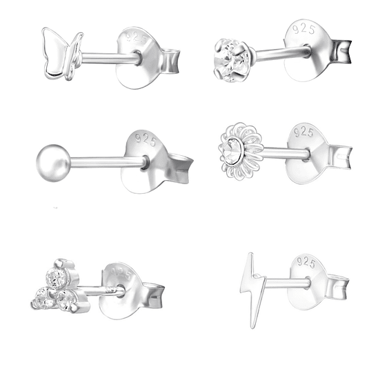 Conjunto 6 mini aritos 2