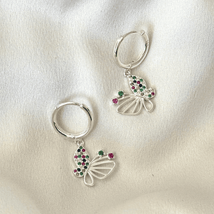 Argollas huggie Mariposa