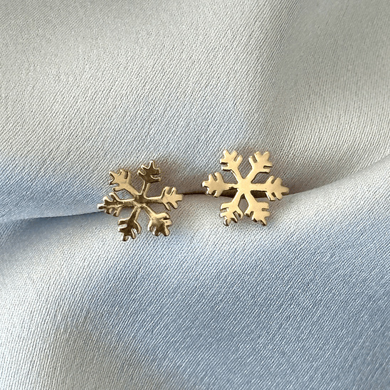 Copo de nieve oro rosado 8 mm 1