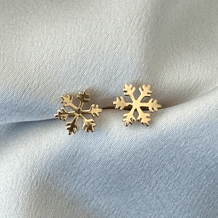 Copo de nieve oro rosado 8 mm