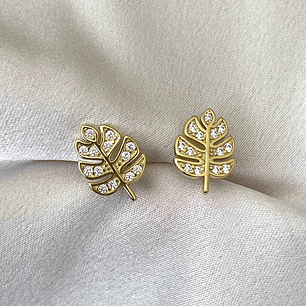 Hoja monstera dorada 12 mm