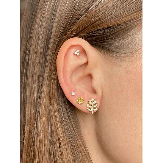 Hoja monstera dorada 12 mm 3