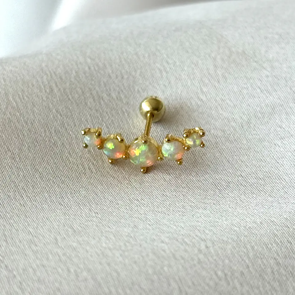 Piercing largo de ópalo 1