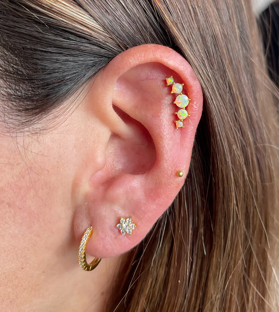 Piercing largo de ópalo 2