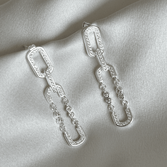 Aros eslabones brillantes  1