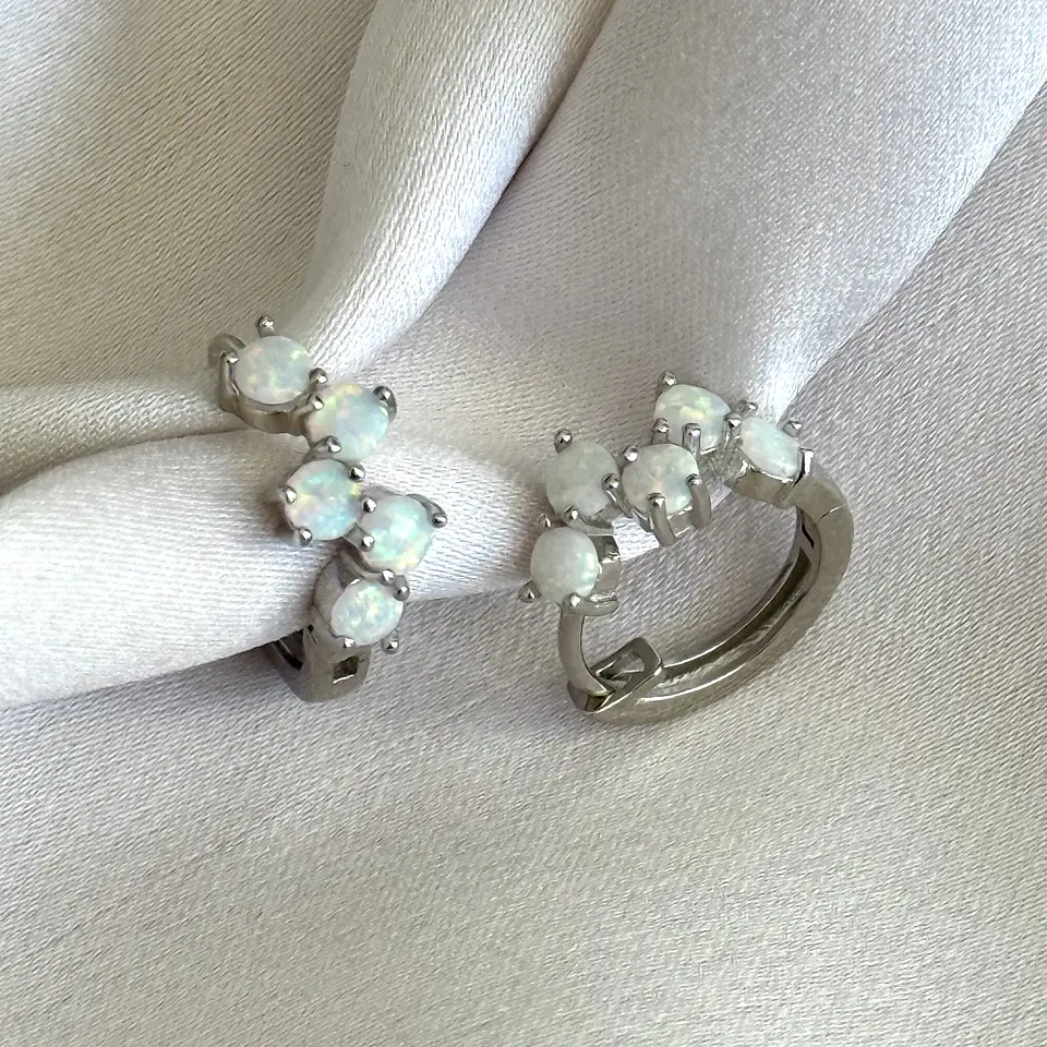 Argollas con ópalo 1