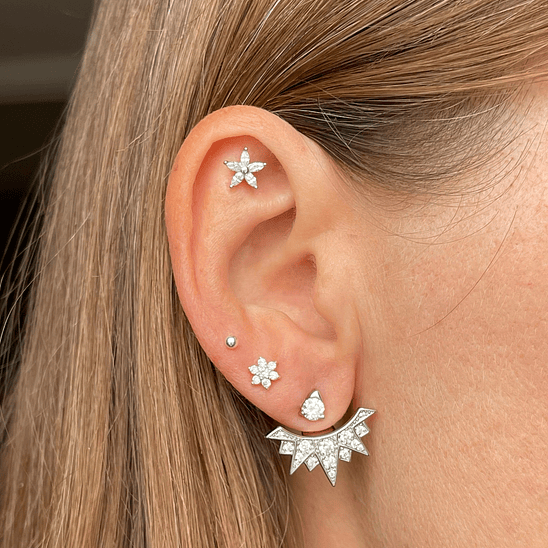 Piercing flor 7 mm 2