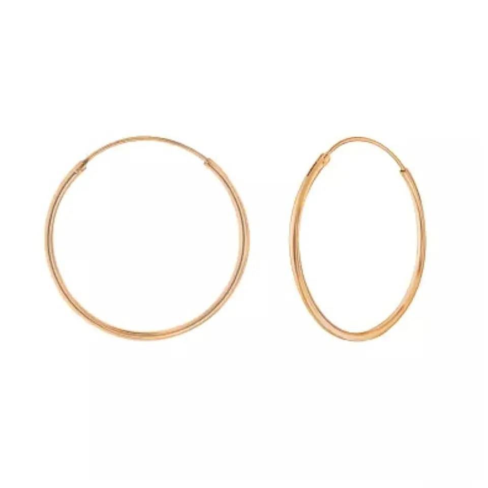 Argollas Lisas oro rosado 30 mm 2