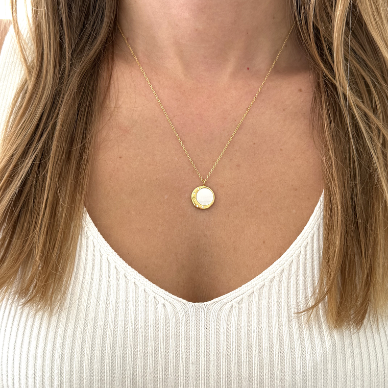 Collar luna creciente con nácar 2