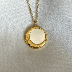 Collar luna creciente con nácar