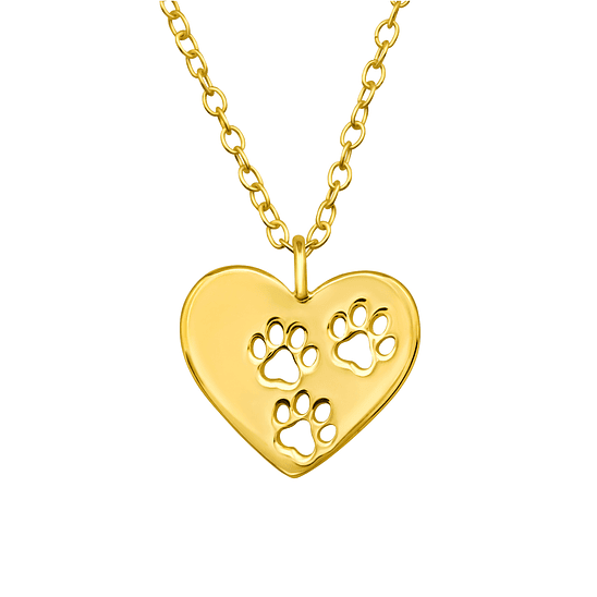 Collar corazón pata de perro 4